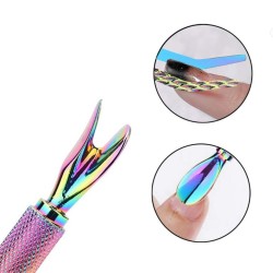 PINZA CURVA C IN ACCIAIO INOSSIDABILE DOPPIA PUNTA 2