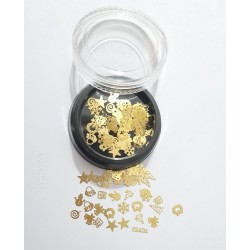 DECORAZIONI MISTE NATALE 3D 1 ORO