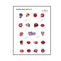 Scheda disegni nail art n.15