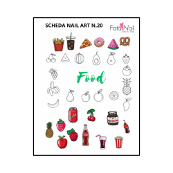 Scheda disegni nail art n.20