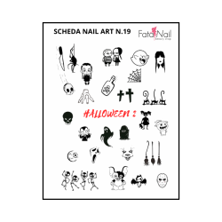 Scheda disegni nail art n.19