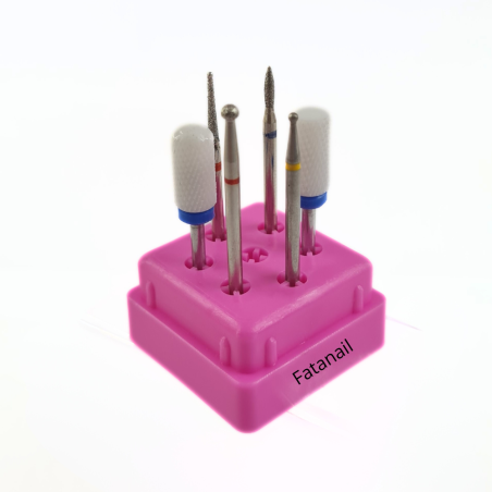 "Kit 6 Punte Fresa Professionale Precisione FataNail - Serie Elite per Onicotecniche