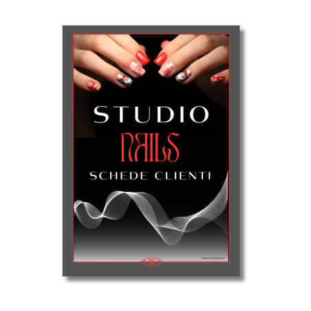 Studio Nails Schede Clienti: Dettagli Cliente e Appuntamenti a Portata di Mano Copertina rigida