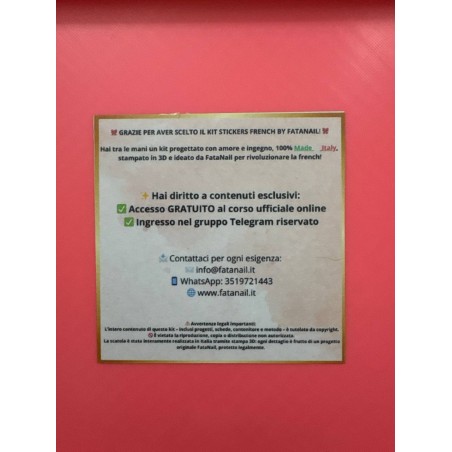 Kit Stickers French + Corso Gratuito+Attestato di partecipazione