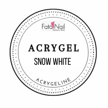 Acrygel Snow White 15g Bianco Gesso - Gel Acrilico Versatile e Durevole | FataNail
