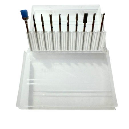 Set 10 Punte Fresa Cuticole Professionali