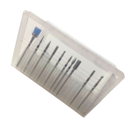 Set 10 Punte Fresa Cuticole Professionali