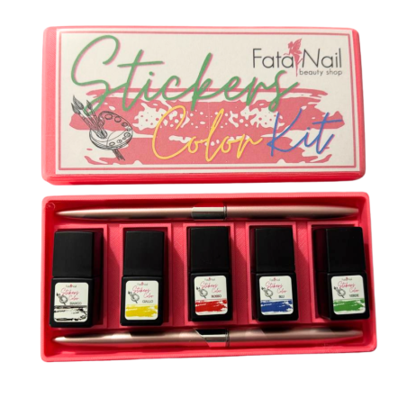 Kit Stickers Color Completo 5 Colori+2 Pennelli