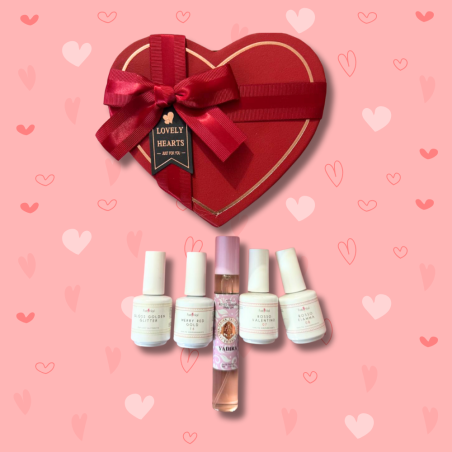 Kit Valentine Nails – 3 Colori + Lucido Glitter + Profumo Pocket + Pochette Decorazioni