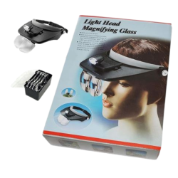Visiera Con Lenti di Ingrandimento e Luce