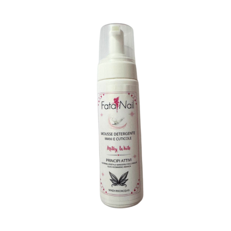 Mousse Detergente Mani e Cuticole "Milky White" – Senza Risciacquo (200 ml)