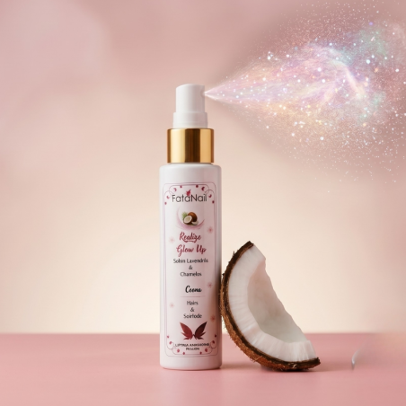Spray Bifasico Rigenerante "Hydra Glow Up" Cocco – Acido Ialuronico & Cheratina (100 ml)