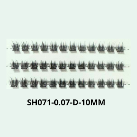 Ciglia Finte Autoadesive a Ciuffetti 12mm– Effetto Extension Senza Colla (Durata 7+ Giorni)