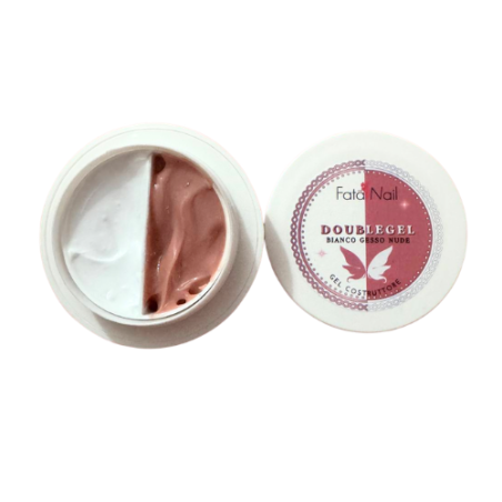 DOUBLEGEL Bianco Gesso e Nude 2-in-1 – Gel Costruttore Tissotropico  (30g)