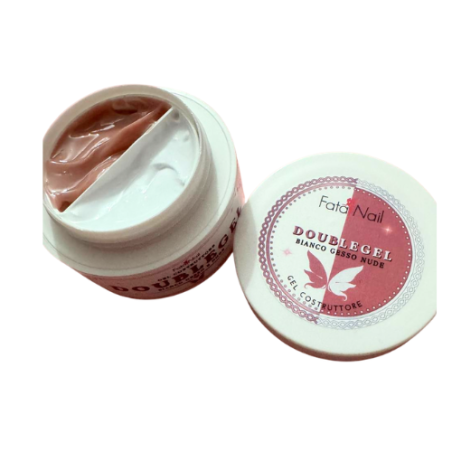 DOUBLEGEL Bianco Gesso e Nude 2-in-1 – Gel Costruttore Tissotropico  (30g)