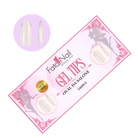 Gel Tips Oval da Salone 240pz Fatanail