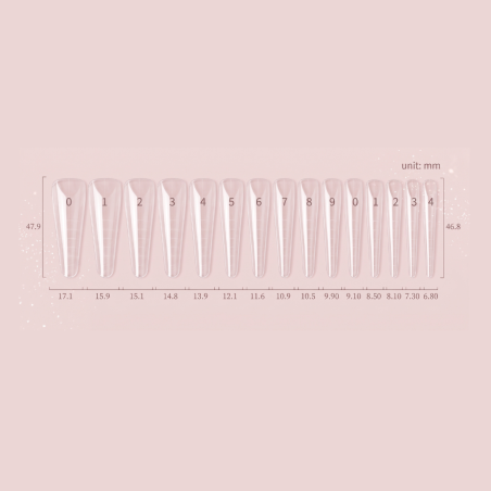 Dual Form Mandorla Russa 0 mm 150pz - Versatilità per Gel e Acrygel | FataNail